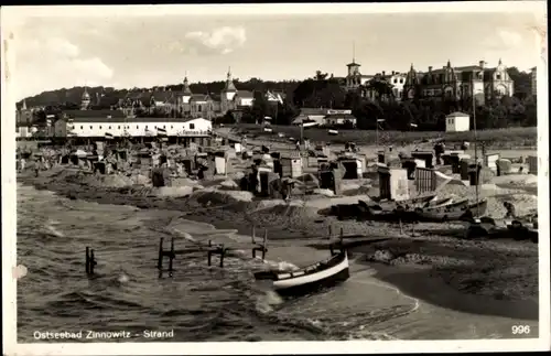Ak Ostseebad Zinnowitz auf Usedom, Strandpartie