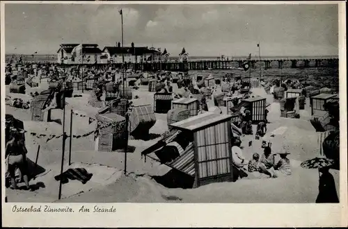 Ak Ostseebad Zinnowitz auf Usedom, Strandleben