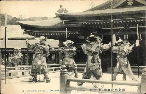 Ak Insel Itsukushima Japan, Bugaku Temple, Taiheiraku Dance