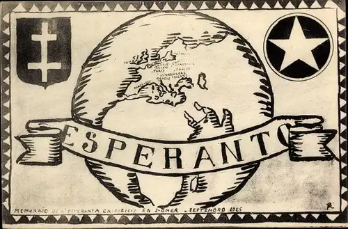 Ak Esperanto, Esperanta Ekspozicio en Saint Omer Pas de Calais, 1925
