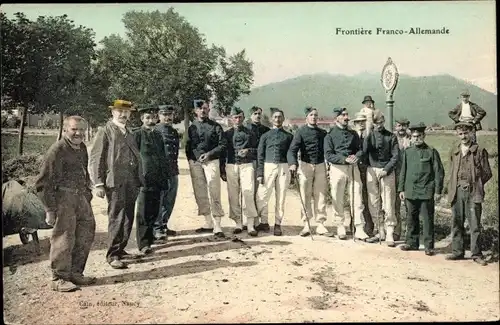 Ak Frontiere Franco Allemande, Les Douaniers