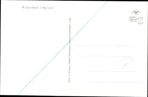 Ak Wintersbach Dammbach im Spessart, Gesamtansicht