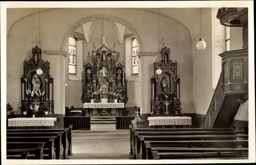 Ak Wettelbrunn Staufen im Breisgau, Inneres d. Pfarrkirche St. Vitus