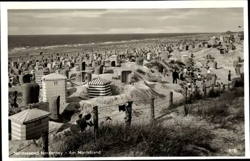 Ak Norderney in Ostfriesland, Strandpartie mit Strandkörben