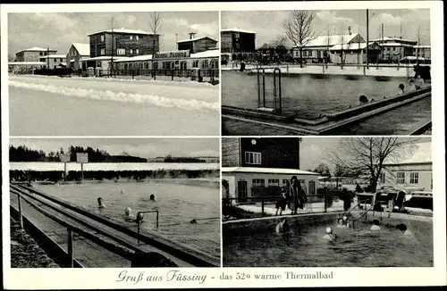 Ak Füssing, Im Thermalbad, Winter