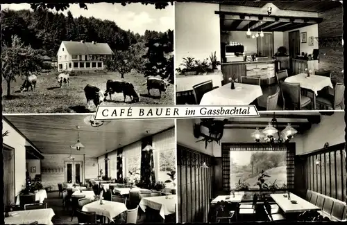 Ak Hammelbach Grasellenbach, Konditorei Café Bauer