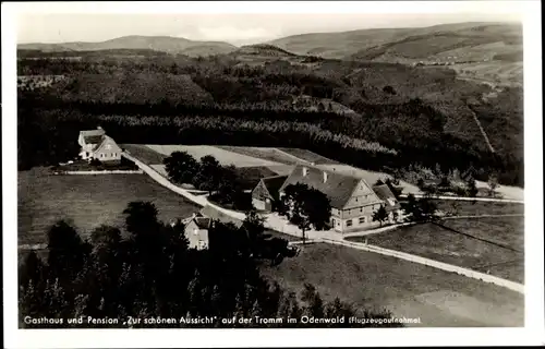 Ak Rimbach im Odenwald, Tromm, Gasthaus und Pension "Zur schönen Aussicht"