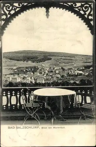 Ak Bad Salzschlirf in Hessen, Blick von Marienlust