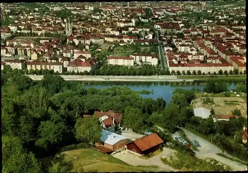 Ak Würzburg am Main Unterfranken, Gutsschänke Schützenhof, Fliegeraufnahme