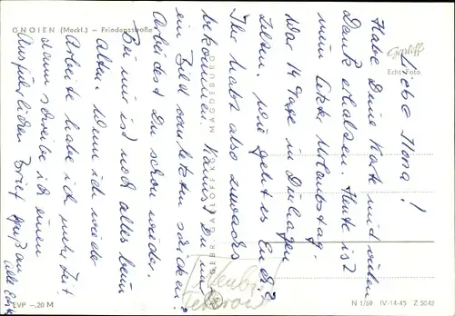 Ak Gnoien in Mecklenburg, Friedensstraße