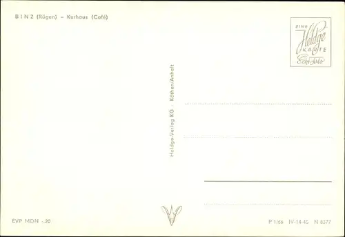 Ak Seebad Binz auf Rügen, Kurhaus, Café