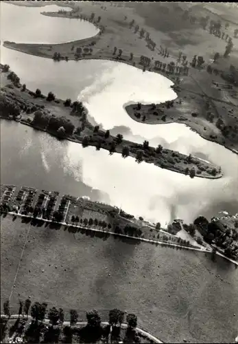 Ak Teterow in Mecklenburg, Fliegeraufnahme, Wolkenstimmung am Teterower See