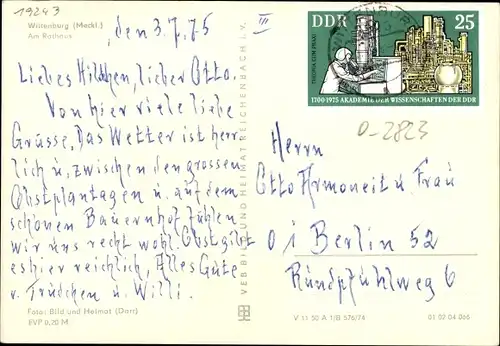 Ak Wittenburg in Mecklenburg Vorpommern, am Rathaus