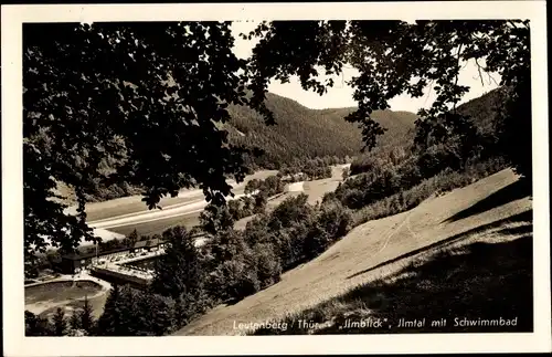 Ak Leutenberg in Thüringen, Ilmblick, Ilmtal mit Schwimmbad