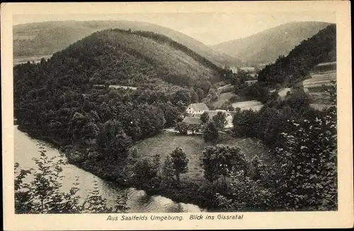 Ak Saalfeld an der Saale Thüringen, Blick ins Gissratal