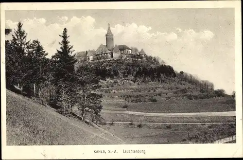 Ak Kahla im Saale Holzland Kreis Thüringen, Die 1000jährige Leuchtenburg