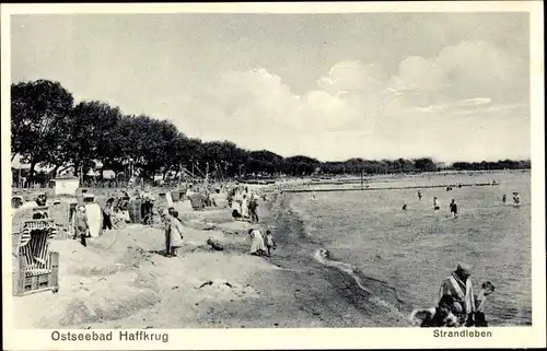 Ak Haffkrug Scharbeutz Ostholstein, Strandleben