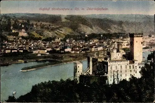 Ak Oberlahnstein Lahnstein am Rhein, Schloss Stolzenfels, Ort