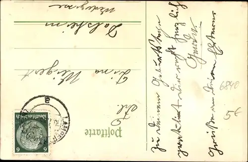 Ak Lampertheim am Rhein Hessen, Blumenkorb, Rosen, Maiglöckchen