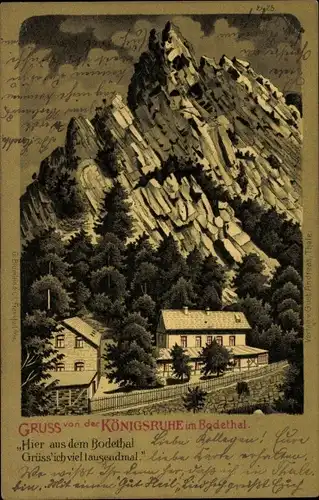 Litho Thale im Harz, Bodetal, Königsruhe, Berge