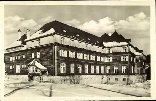 Ak Karlova Studánka Bad Karlsbrunn Mährisch Schlesien, Gasthaus
