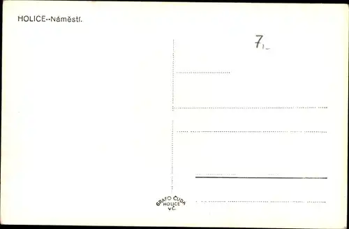 Ak Holice v Čechách Holitz Region Pardubice, Namesti