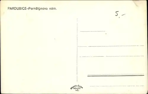 Ak Pardubice Pardubitz Stadt, Pernstynovo namesti