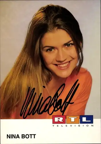 Ak Schauspielerin Nina Bott, Portrait, Autogramm, RTL