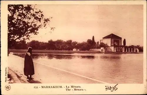 Ak Marrakesch Marokko, La Menara, Araber, Maghreb