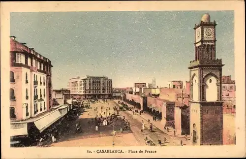 Ak Casablanca Marokko, Place de France