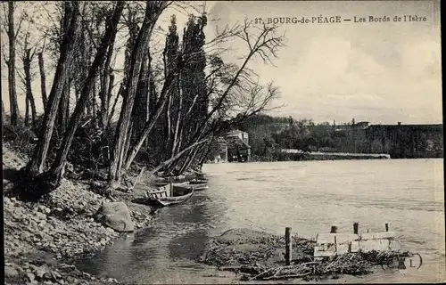 Ak Bourg de Péage Drôme, Les Bords de l'Isere