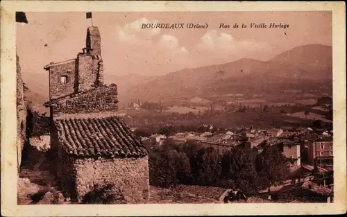 Ak Bourdeaux Drôme, Rue de la Vieille Horloge