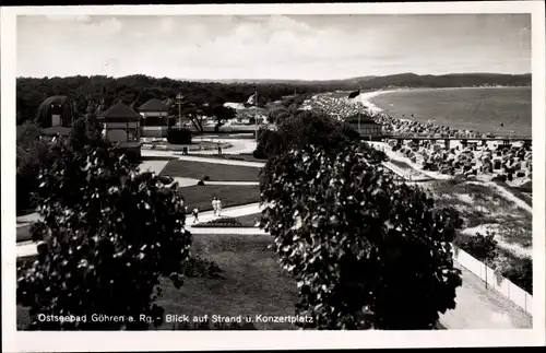 Ak Ostseebad Göhren auf Rügen, Strand und Konzertplatz