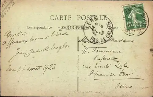 Ak Lens Pas de Calais, Avant et apres la Guerre, Kriegszerstörungen, I. WK