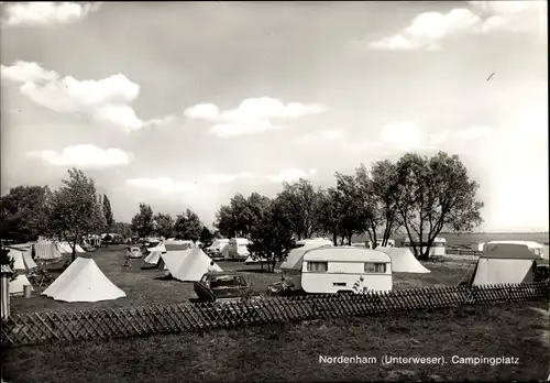 Ak Nordenham in Niedersachsen, Campingplatz Nordenham