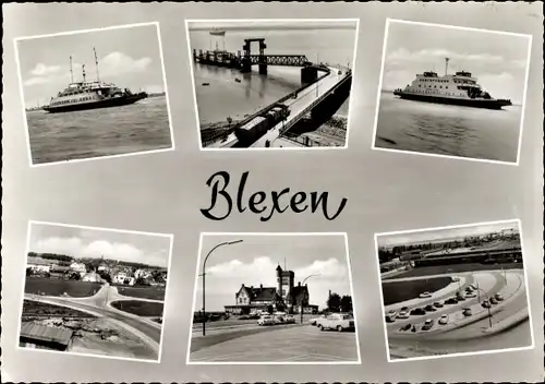 Ak Blexen Nordenham in Oldenburg, Bahnhof, Auffahrt zur Fähre