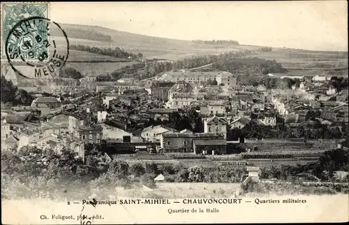 Ak Chauvoncourt Meuse, Quartiers militaires, Quartier de la Halle