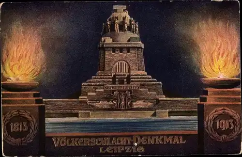 Künstler Ak Leipzig in Sachsen, Völkerschlachtdenkmal, Weihe 1913