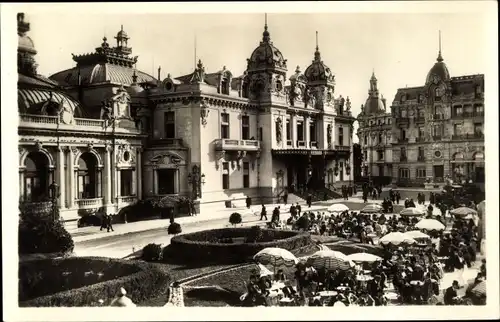 Ak Monte Carlo Monaco, Le Casino et la Terrasse du Cafe de Paris