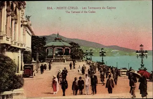 Ak Monte Carlo Monaco, Les Terrasses du Casino, Pavillon, Kasino, Fassade
