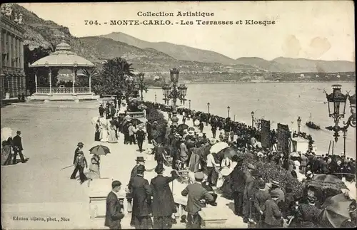 Ak Monte Carlo Monaco, Les Terrasses et Kiosque