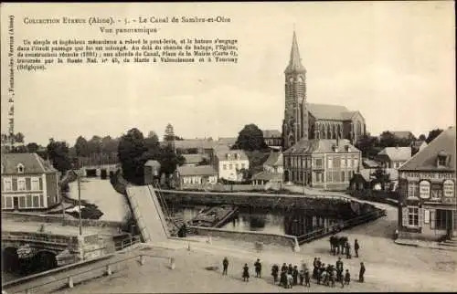 Ak Etreux Aisne, Vue panoramique