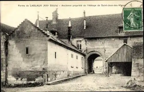 Ak Dommiers Aisne, Ferme de Laglaux, Ancienne propriete de l'Abbaye de Saint Jean des Vignes