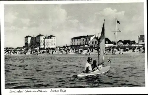 Ak Nordseebad Duhnen Cuxhaven, leichte Brise, Partie zum Strand