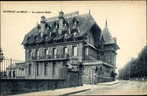 Ak Gournay en Bray Seine Maritime, Le nouvel Hotel