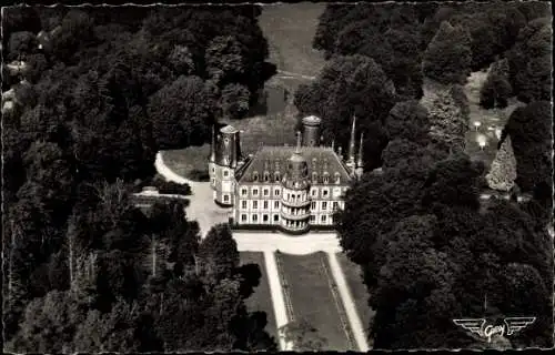 Ak Étretat Seine Maritime, Chateau du Tilleul, Fliegeraufnahme