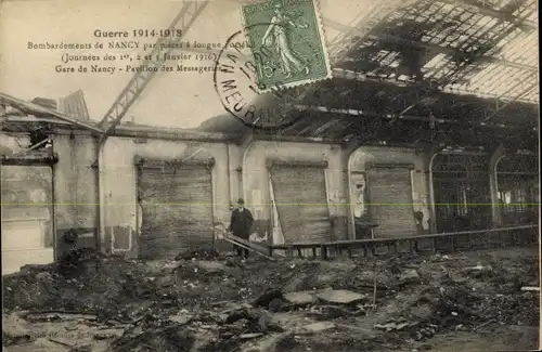 Ak Nancy Meurthe et Moselle, Bombardement, Kriegszerstörungen, I. WK