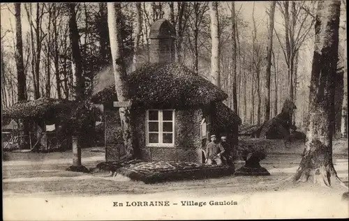 Ak Gaulois Loir et Cher, Village, Hütte, Waldpartie