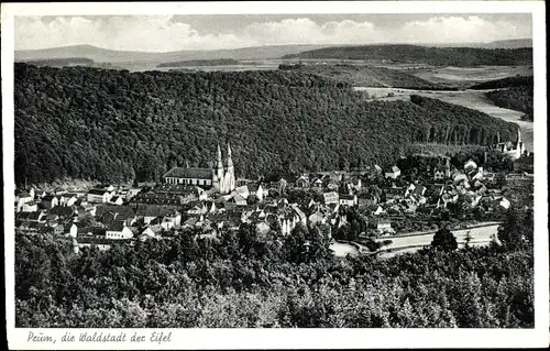 Ak Prüm in der Eifel, Gesamtansicht mit Kirche