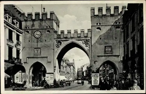 Ak München, Karlstor, Uhr